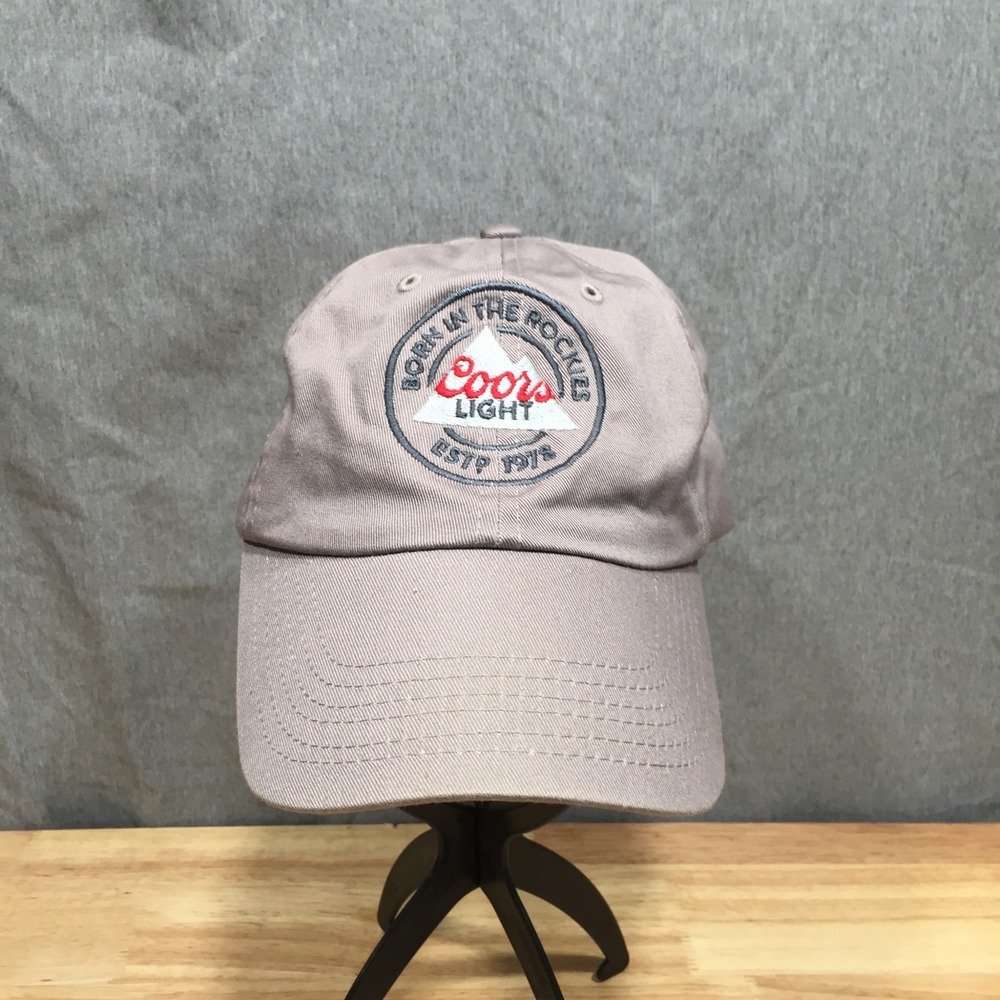 Coors Light Hat Born in the Rockies Estp 1978 Gray Cotton Adjustable Dad Cap